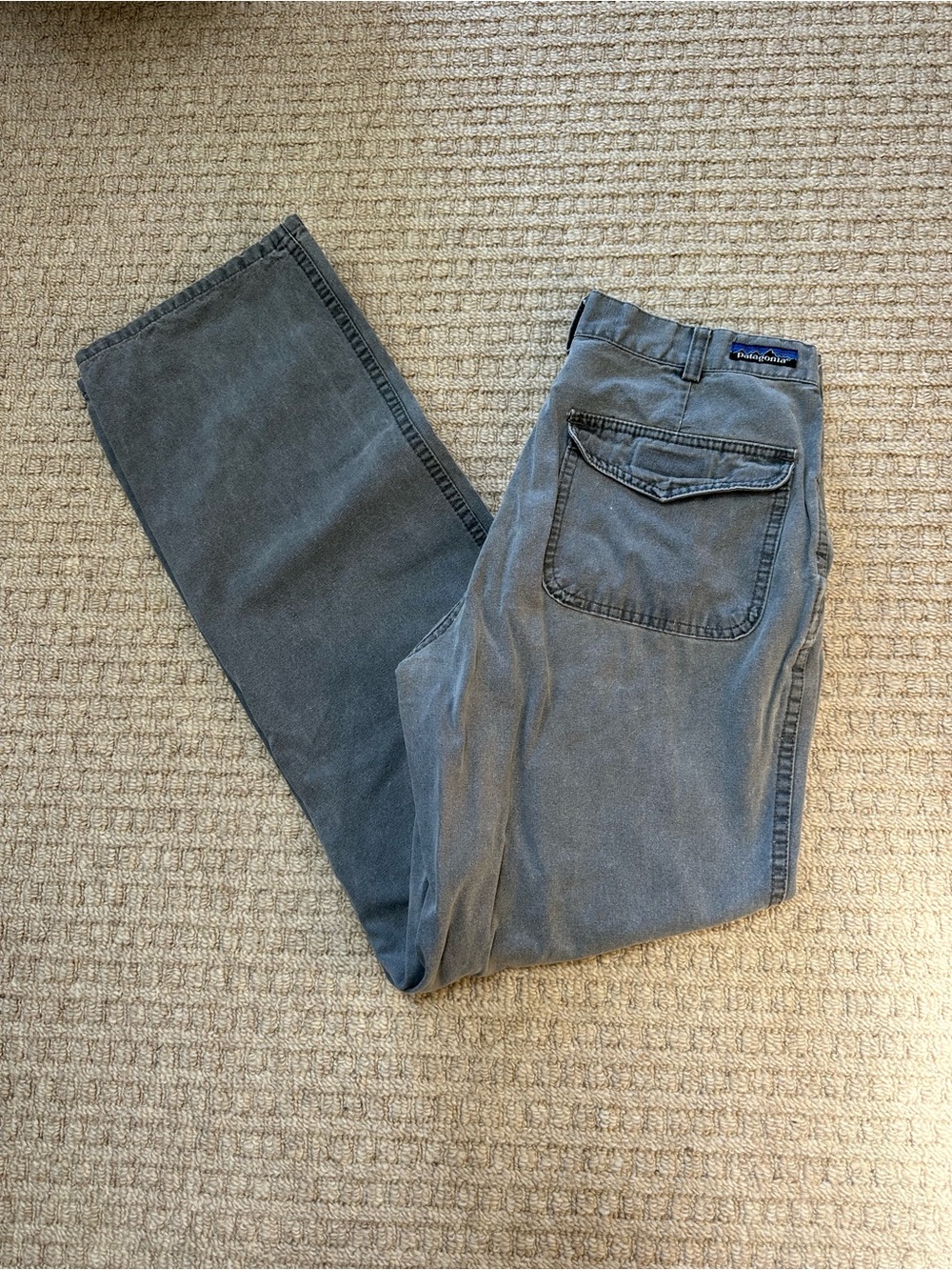 Patagonia Vintage Retro 80s Gray Cotton Stand Up Utility Pants Sz 32